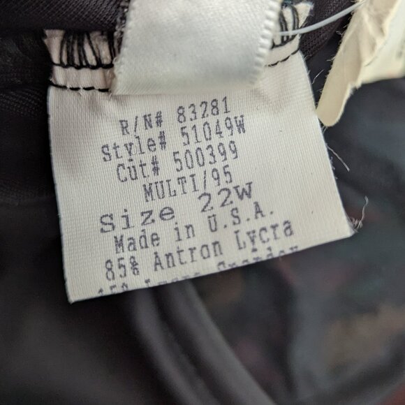 NWT Vintage Slimsuit Floral Black Crossover Slimming One Piece Bathing Suit 22W - Picture 5 of 7